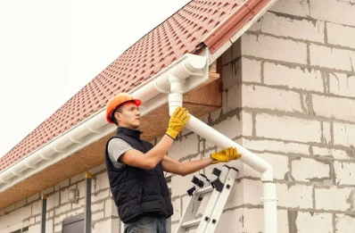 Pose et remplacement de gouttières à Baudement